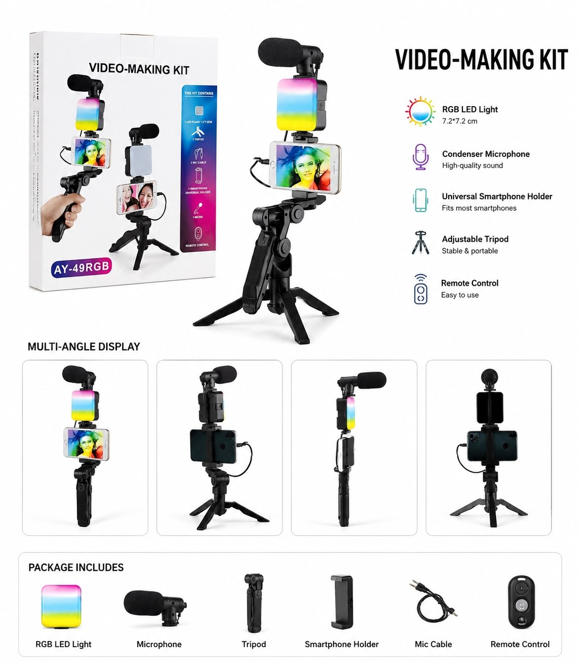 گیم بال  VIDEO-MAKING KIT مدل          AY-49RGB