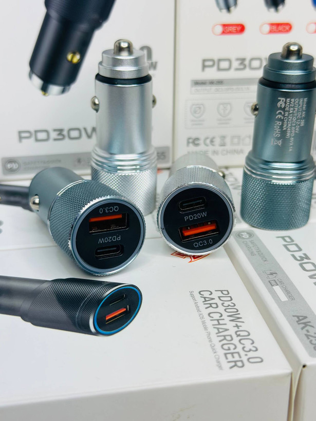 شارژر فندکی فلزی مدل AK-255 60W