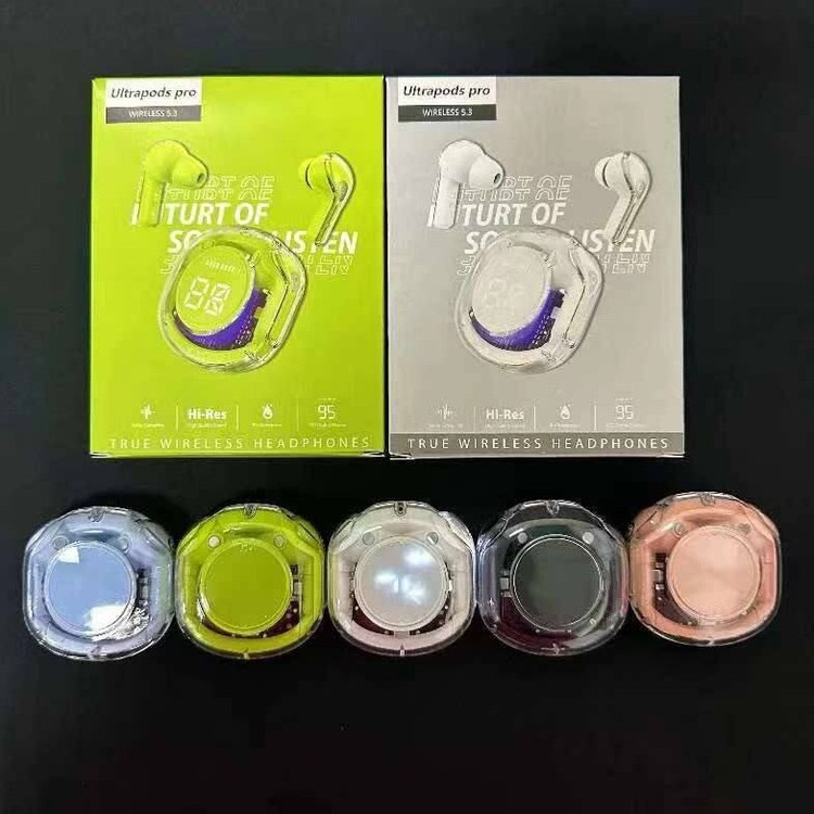 ایرپاد زیبای شیشه ای رنگی ultrapods pro کیفیت عالی