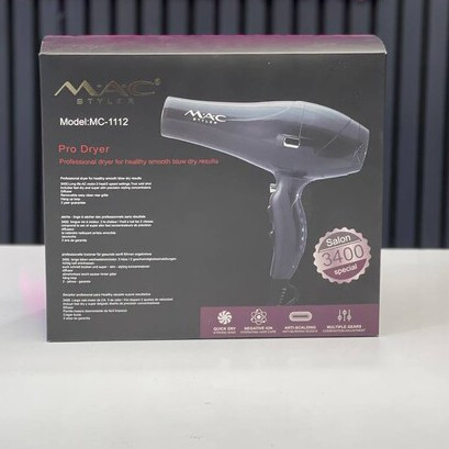 سشوار حرفه ای مارک mac stylerموتور سنگین AC اورجینال