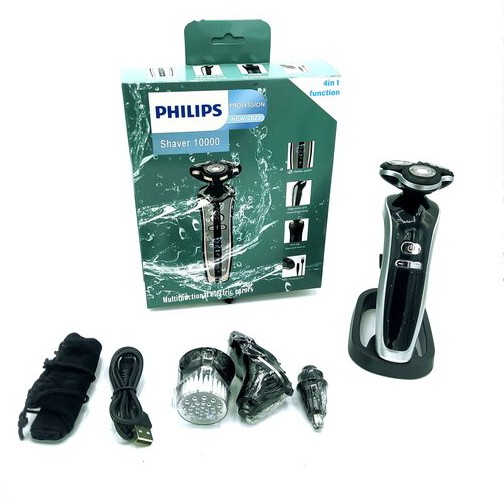 ریش تراش فلیپس ph10000 دیجیتالی،ضداب زیر دوشی،ست کامل دامادی،همراه فیس براش