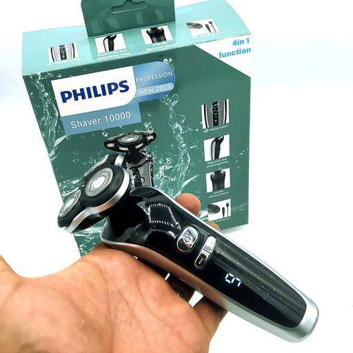 ریش تراش فلیپس ph10000 دیجیتالی،ضداب زیر دوشی،ست کامل دامادی،همراه فیس براش
