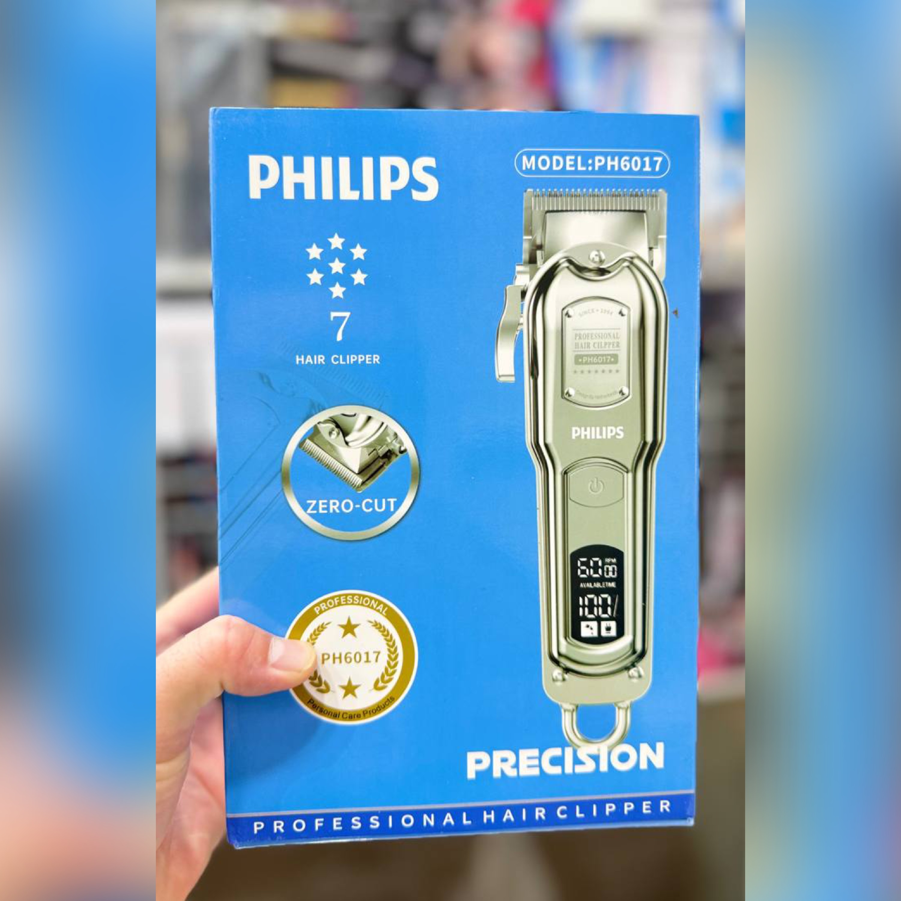 ماشین اصلاح حجم زن و خط زن فیلیپس فوق حرفه ای مدل PH6017 باتری لیتیومی 2000 میلی آمپر دارای پنج دیجیتالی دور موتور 6500