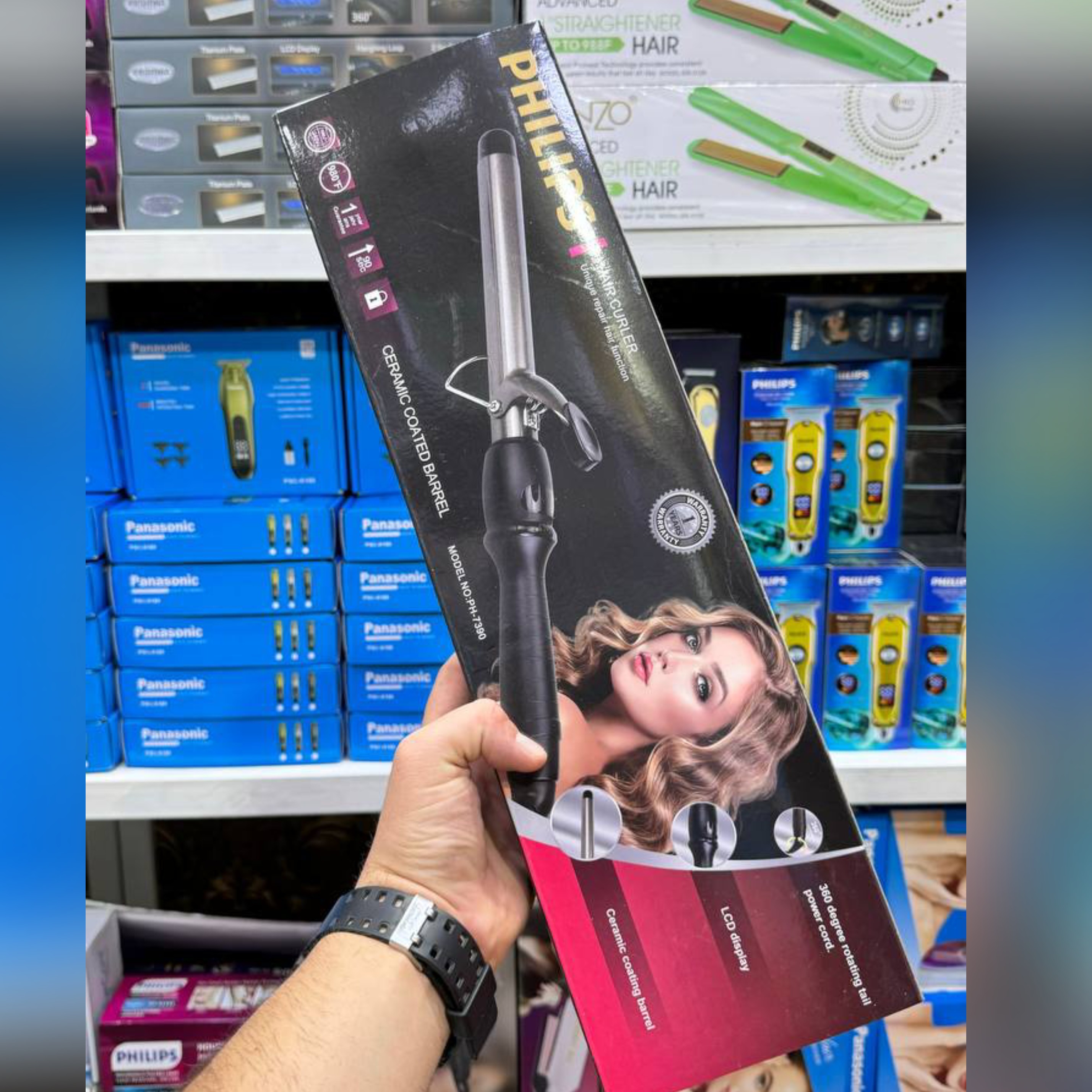 فر کننده (بابلیس) برند PHILIPS مدل PH-7390 جنس سرامیکی پیشرفته