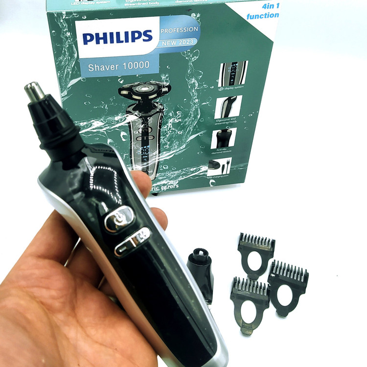 ریش تراش فلیپس ph10000 دیجیتالی،ضداب زیر دوشی،ست کامل دامادی،همراه فیس براش