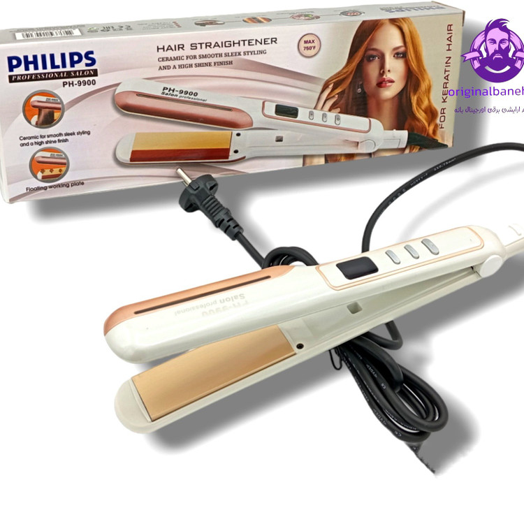 اتومو حرفه ای فلیپس PHILIPS 9900 اتومو کف سرامیک کروم قدرت المنت 65 وات دارای سنسور خاموشی بعد از سی دقیقه درجه