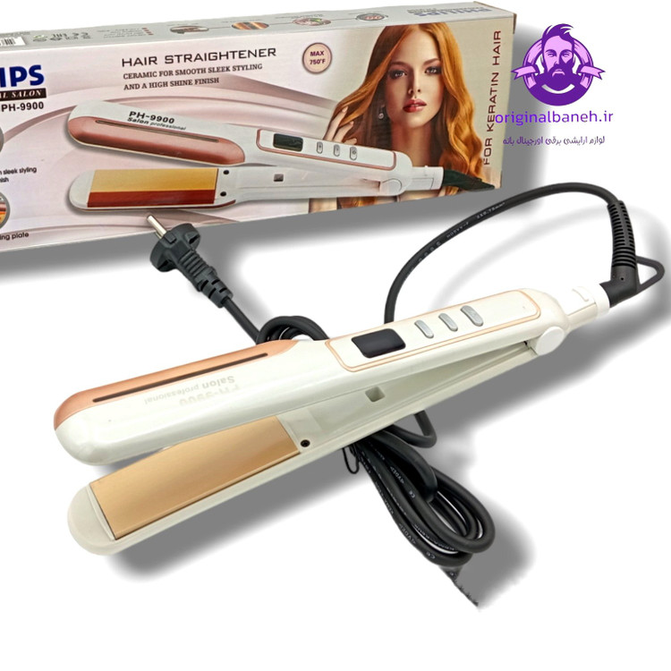 اتومو حرفه ای فلیپس PHILIPS 9900 اتومو کف سرامیک کروم قدرت المنت 65 وات دارای سنسور خاموشی بعد از سی دقیقه درجه