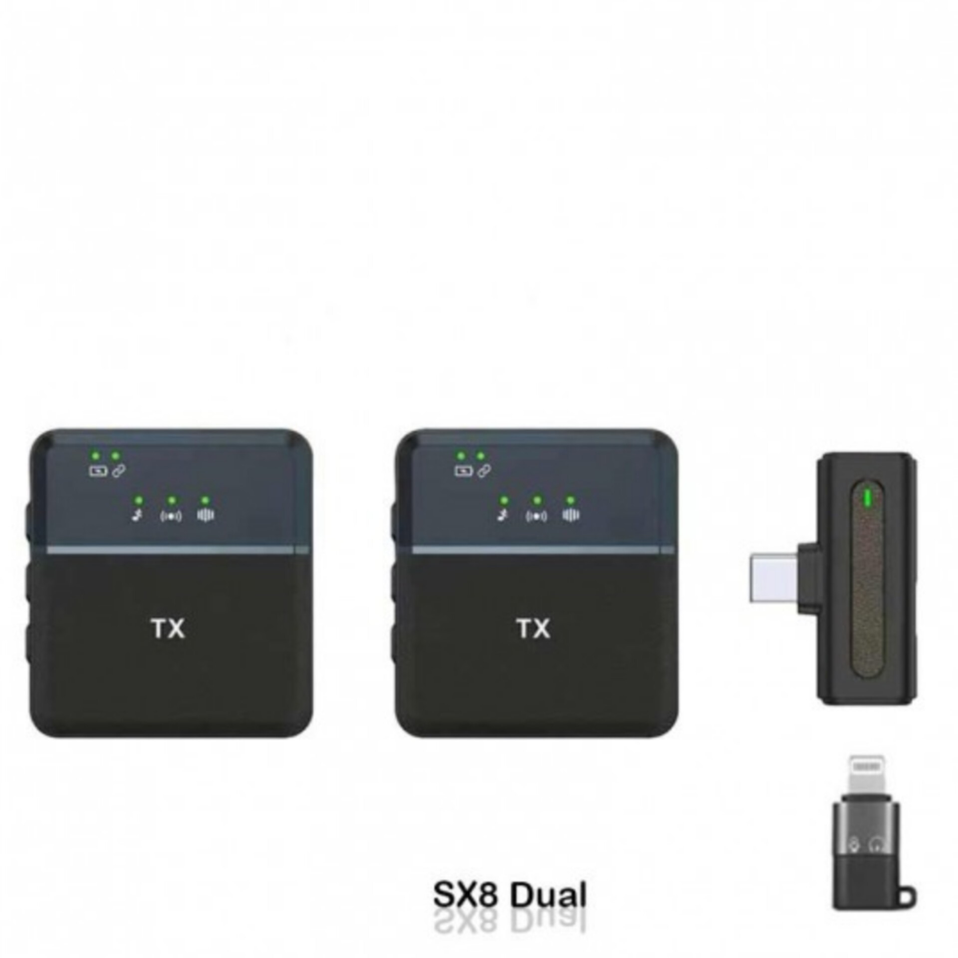 میکروفون یقه ای بی سیم مدل SX8 تایپ C و لایتنینگ-- دوکاربر