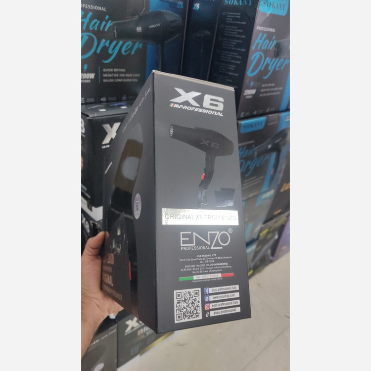 سشوار انزو X6مخملی ضدخش لیزری نشکن و موتور سنگین کاملا 9997