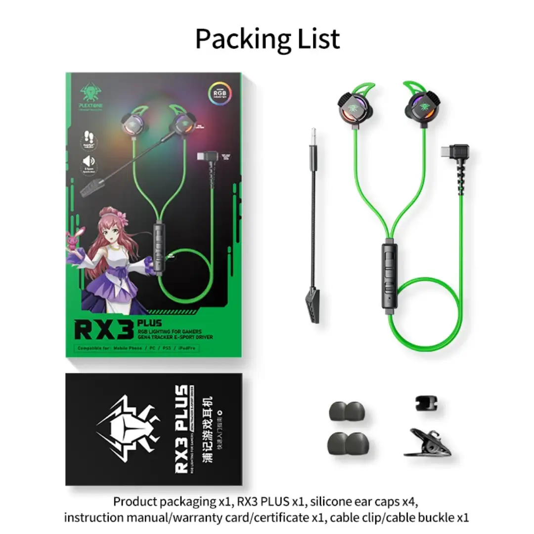 هندزفری گیمینگ پلکستون plextone RX3 Plus RGB