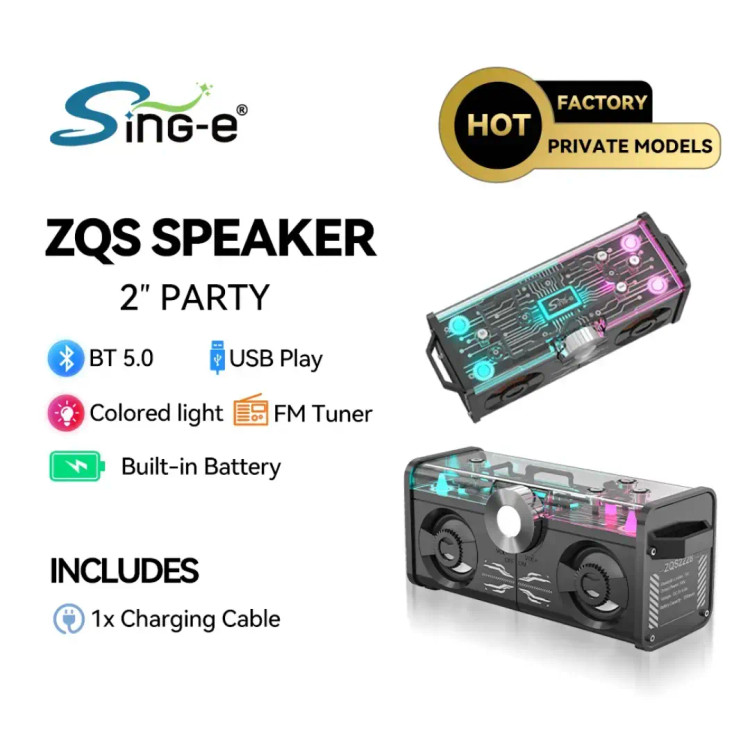 اسپیکر بلوتوثی قابل حمل مدل sing-e ZQS2228