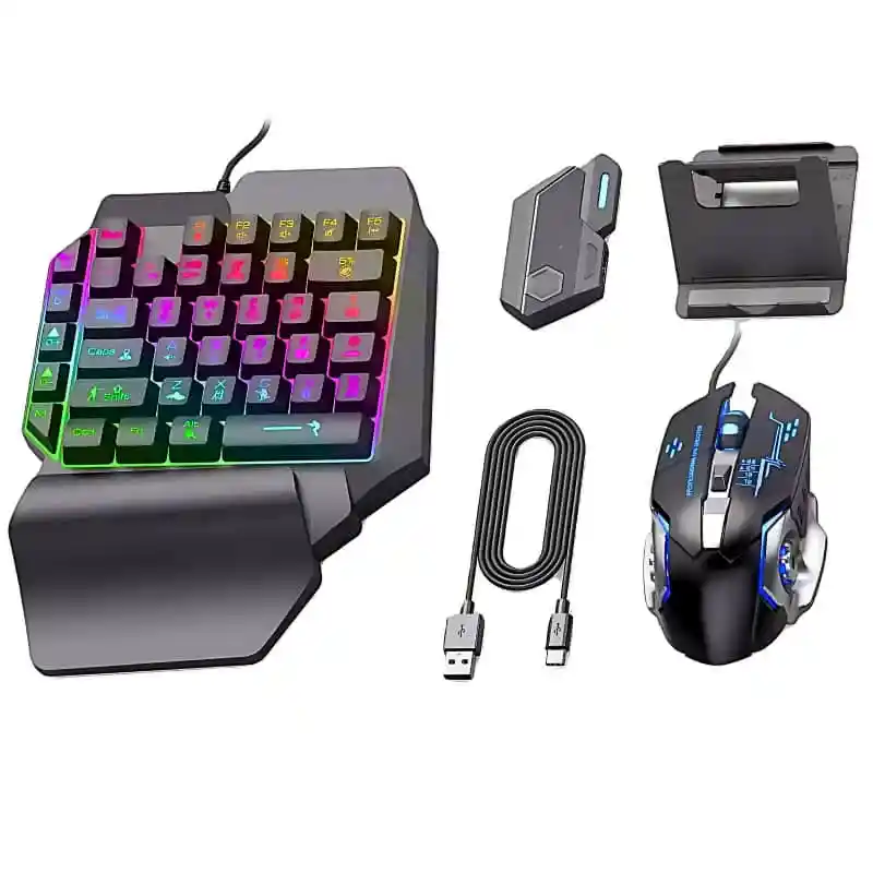پک کامل موس کیبورد گیمینگ موبایل مدل +MIX SE