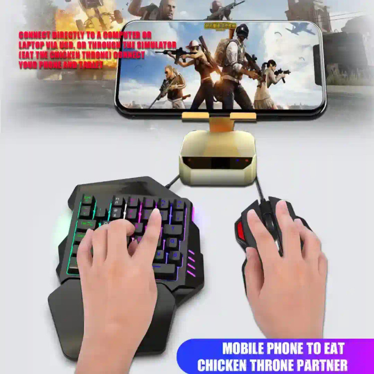 پک کامل موس کیبورد گیمینگ موبایل مدل +MIX SE