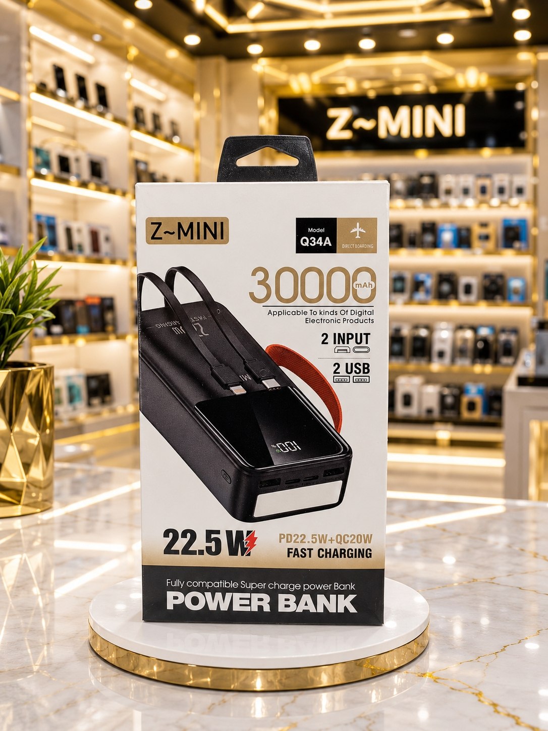 پاوربانک اورجینال Z~MINI ⭕️30000mAh 💥Q33A ⚡️PD22.5W + QC20W ⚡️FAST CHARGING