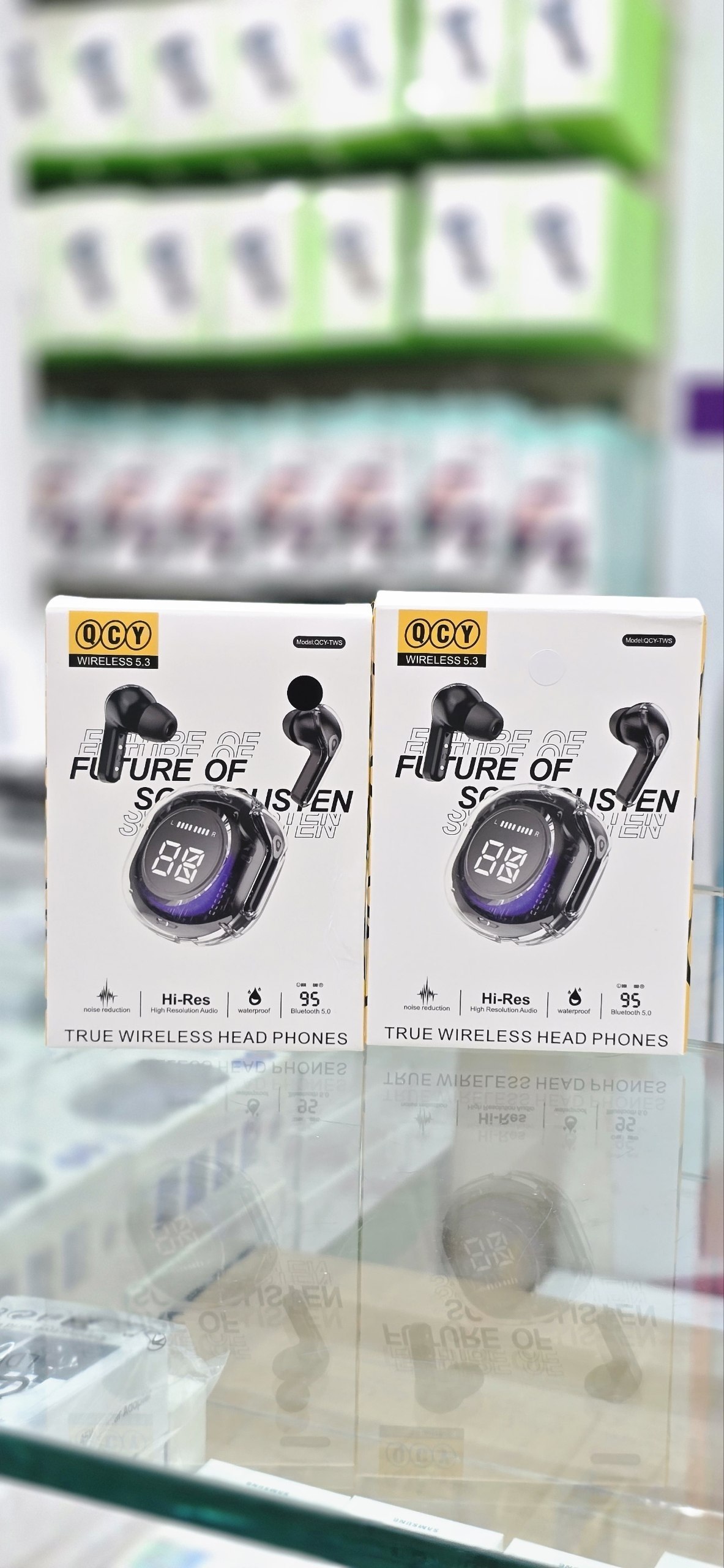 ایرپاد شیشه‌ای QCY مدل QCY-TWS