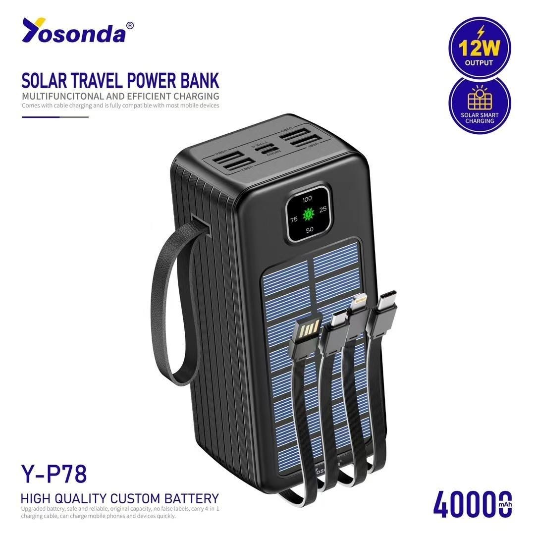 پاوربانک سولار اورجینال 🔴 برند ،yosonda 🔵 مدل Y-P78