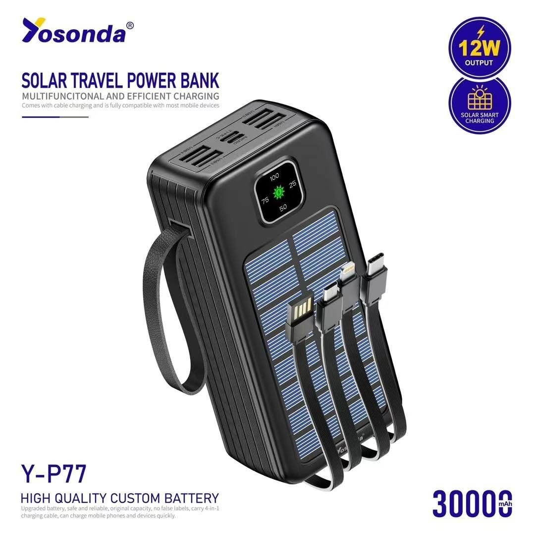 پاوربانک سولار اورجینال 🔴 برند ،yosonda 🔵 مدل Y-p77