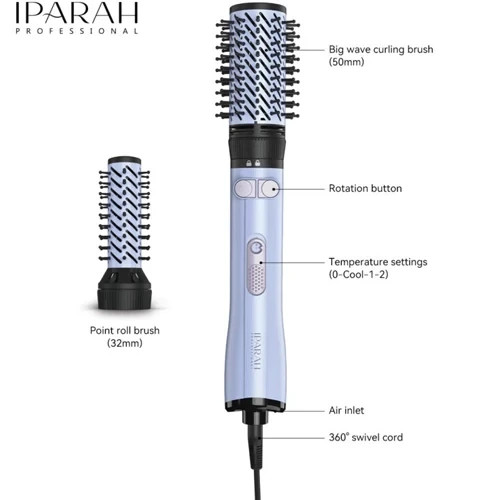 افزودن به علاقه مندی سشوار و برس حالت دهنده مو چرخشی Iparah مدل P-269P
