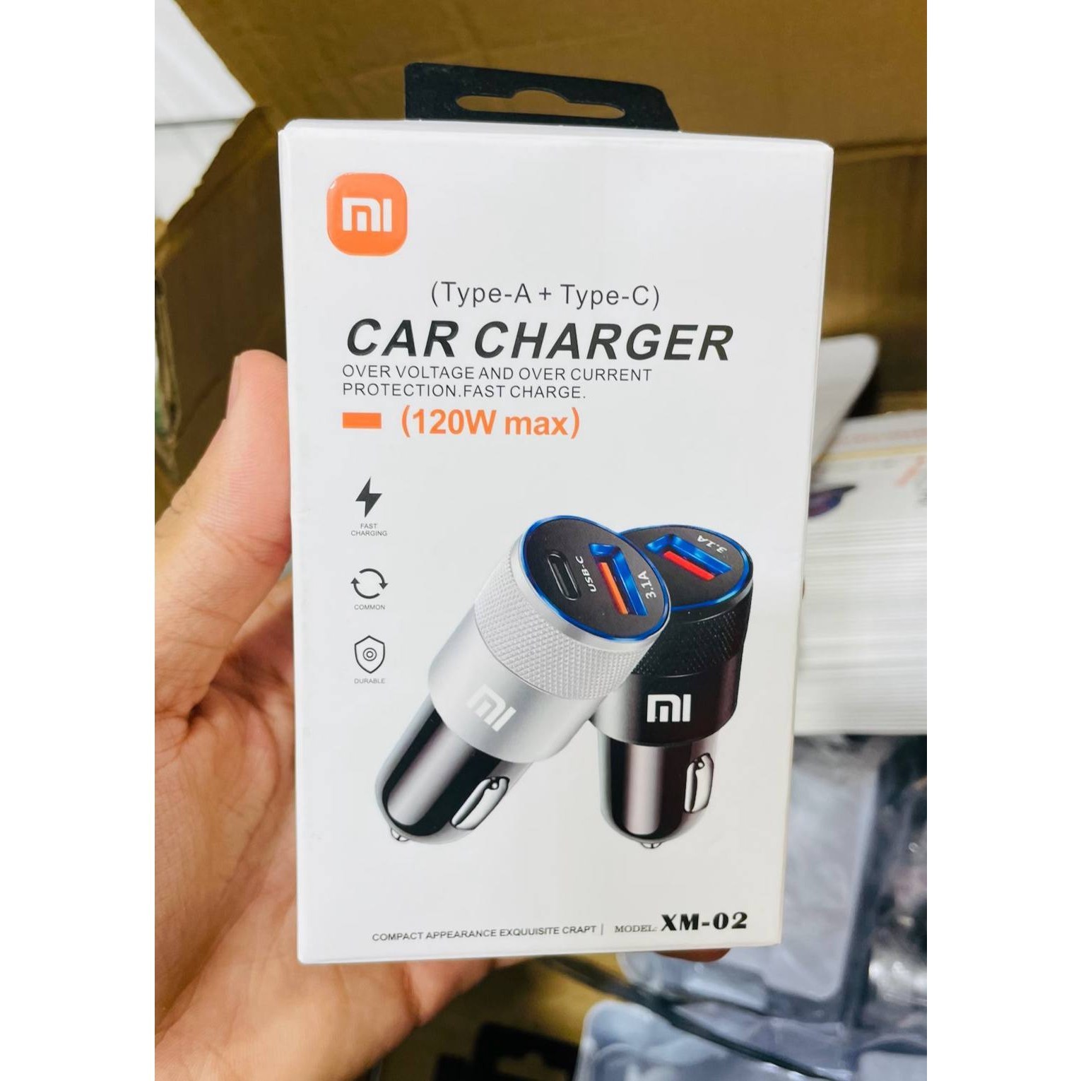 شارژر فندکی شیائومی (Mi) فست شارژ مدل XM-02 با بدنه فلزی