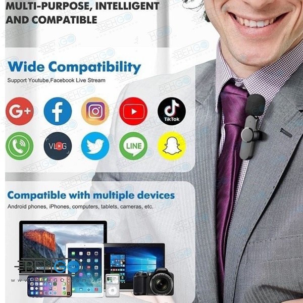 میکروفون یقه ای K11 دارای نویز گیر حرفه ای