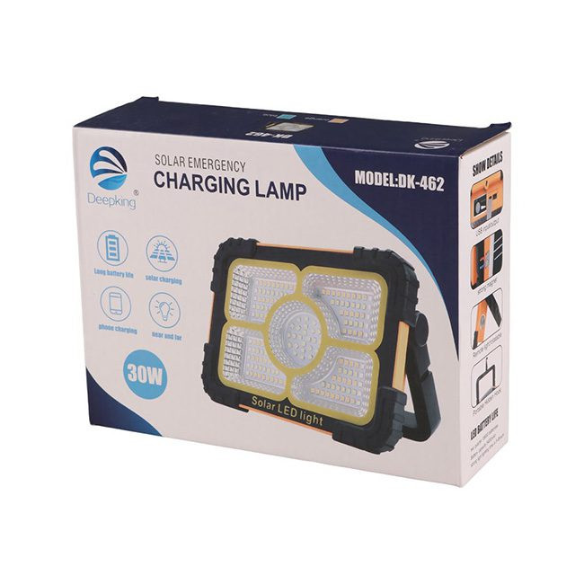 پروژکتور شارژی و خورشیدی Deep King DK-462 سی وات