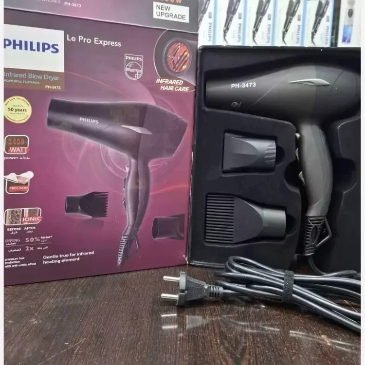 سشوار فیلیپس مدل PH3473 با موتور حرفهای و باد سرد