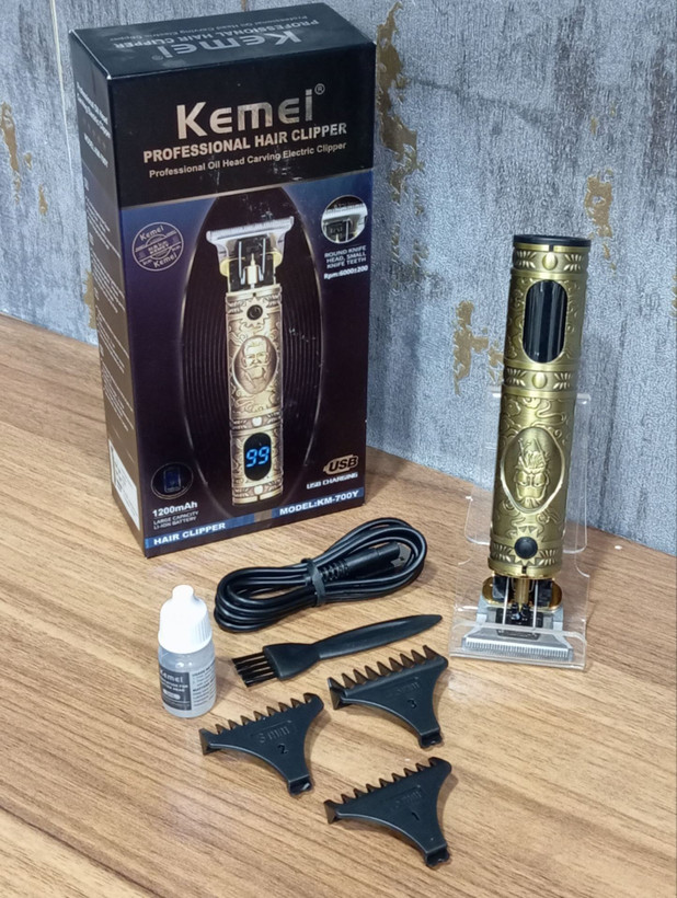 ماشین اصلاح کیمی مدل KM-700Y با تیغه کربن استیل و صفر زن