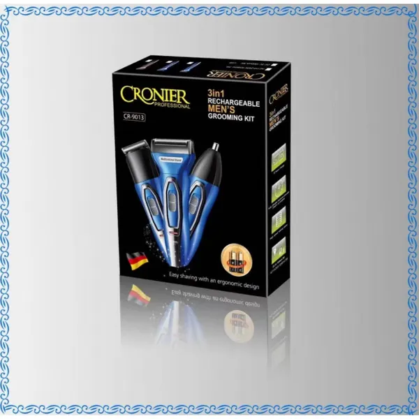 ماشین ریش تراش کرونیر آلمان سه کاره CRONIER PROFESSIONAL9013 ماشین ریش تراش کرونیر آلمان سه کاره CRONIER PROFESSIONAL9013 ماشین ریش تراش کرونیر آلمان سه کاره CRONIER PROFESSIONAL9013
