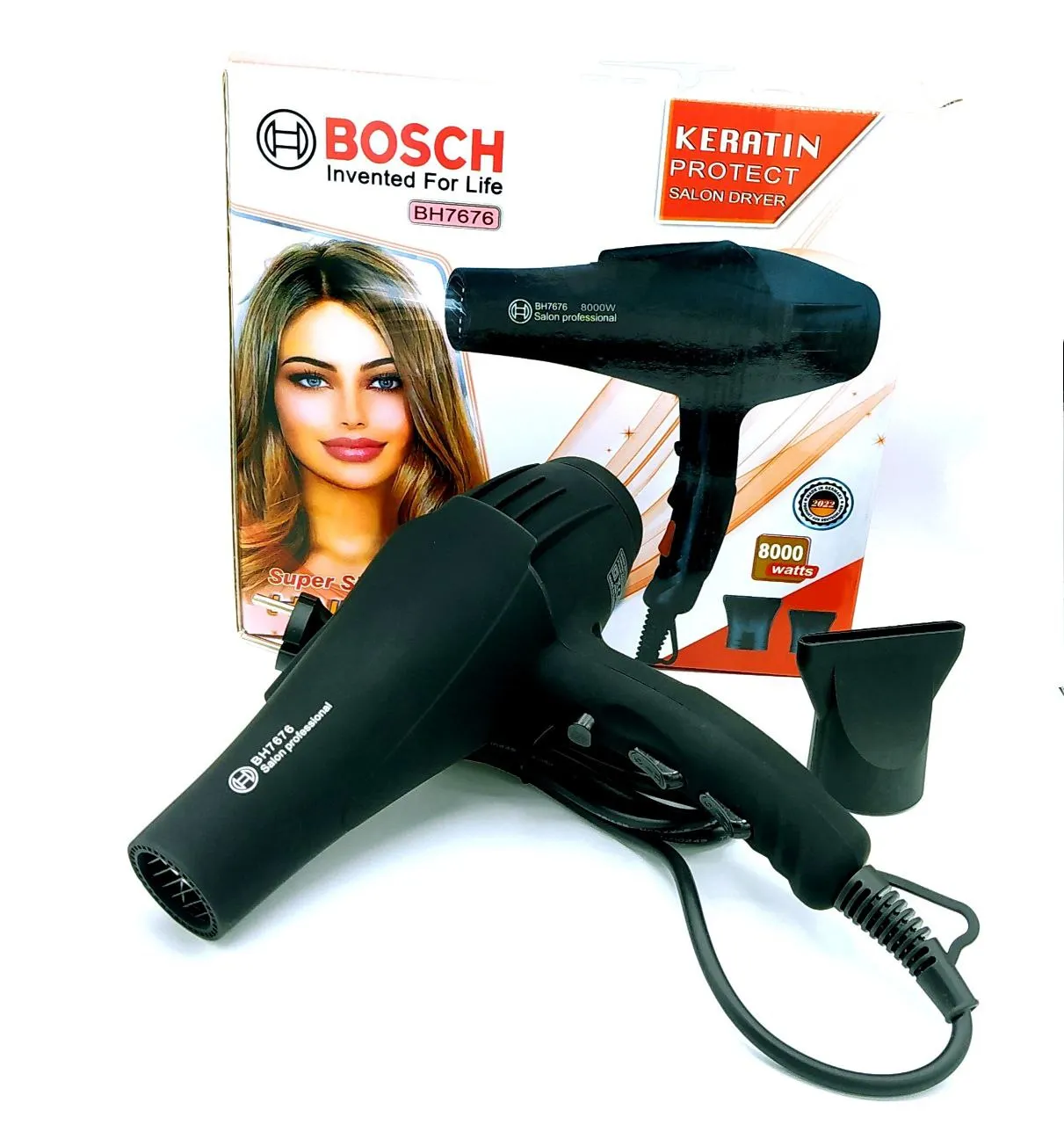 سشوار حرفه ای بدن مخملی بوش   BOSCH SALON PROFESSIONAL BH7676
