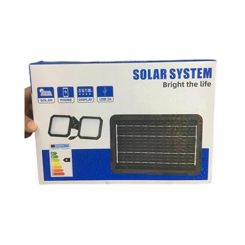 سیستم روشنایی خورشیدی 8 وات پاوربانکدار با دو چراغ LED