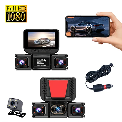 دوربین ثبت وقایع خودرو 4 لنزه وای فای دار Vehicle Blackbox DVR Full HD