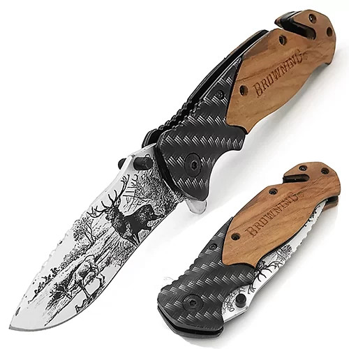 چاقوی کمپینگ برونینگ کارتر دار BROWNING مدل X50-3D