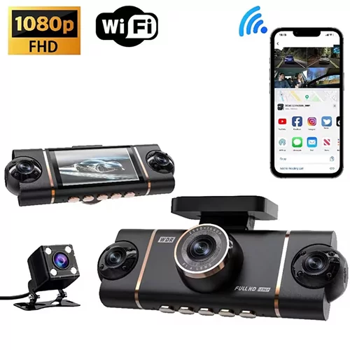 دوربین ثبت وقایع خودرو 4 لنزه وای‌فای‌دار Vehicle Blackbox DVR
