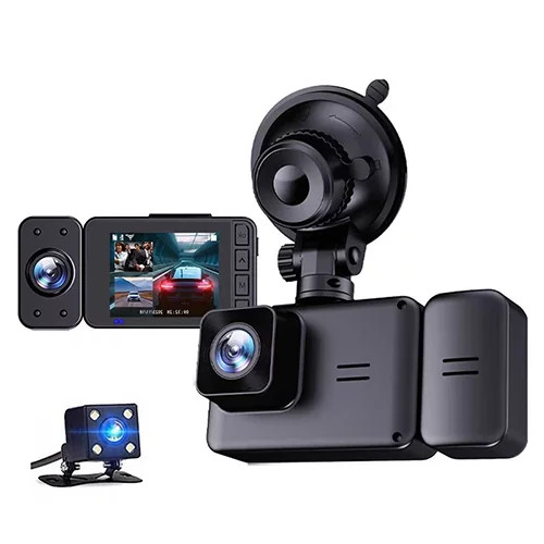 دوربین ثبت وقایع خودرو 3 لنز وایفایدار مدل 3CAMERAS DASH CAMERA