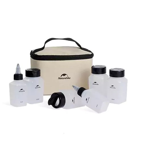 ست جا ادویه کمپینگ Naturehike ششتایی با کیف حمل مخصوص سفر و طبیعتگردی