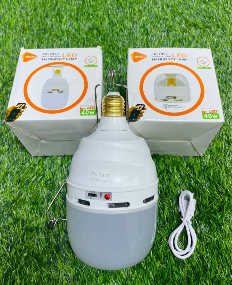 لامپ اضطراری شارژی ۴۰ وات OKGO مدل FA-7937 برای زمان قطعی برق