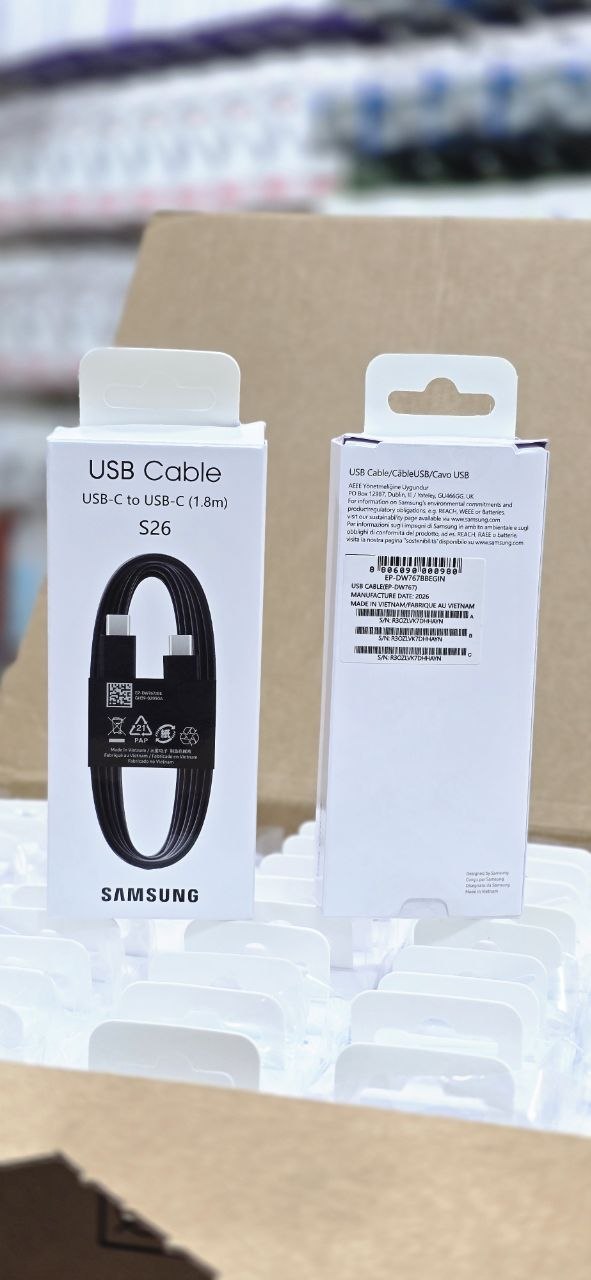 کابل شارژ اورجینال سامسونگ Samsung EP-DW767 توان ۶۰ وات | تایپ C به تایپ C