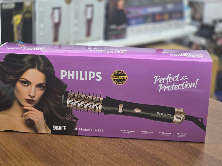 سشوار برسچرخشی فلیپس PH-181؛ خشککردن و حالتدهی مو در یک دستگاه