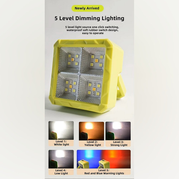 پروژکتور خورشیدی GBL مدل 100 وات | باتری جداشونده و پاوربانک